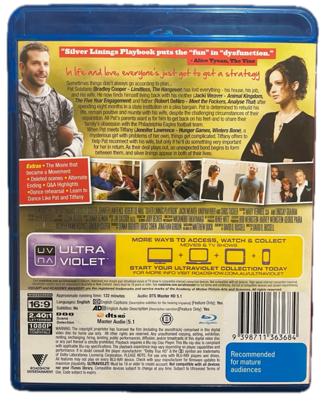 Silver Linings Playbook Blu-Ray – Bluraystore.com.au