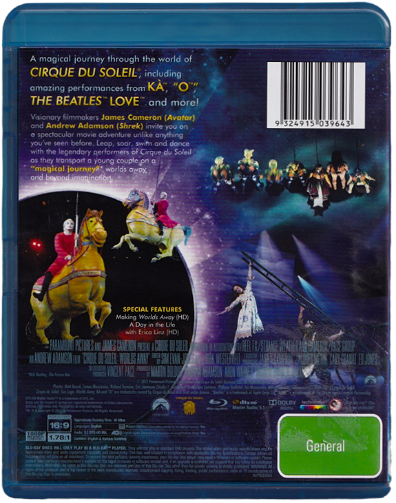 Cirque Du Soleil Worlds Away Blu-Ray