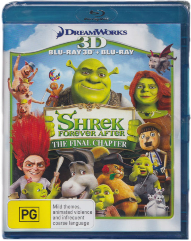 Shrek Forever After 3D Blu-Ray + Blu-Ray New